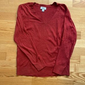 LOFT v neck cotton sweater. Size M